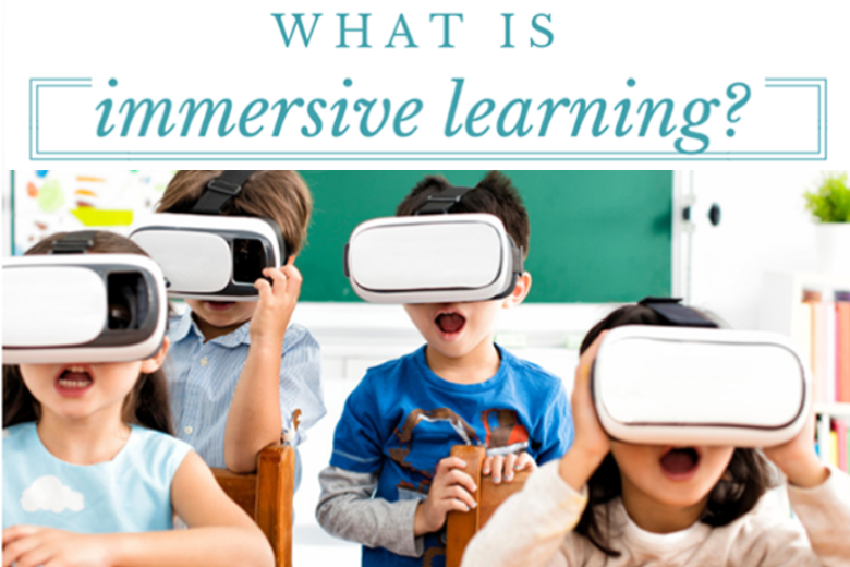 Young students experiencing immersive learning through VR headsets in an esports classroom