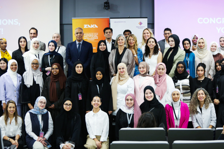 Group photo of graduates from the RIT Dubai AI Programme, celebrating women in AI leadership across the UAE and Arab region.