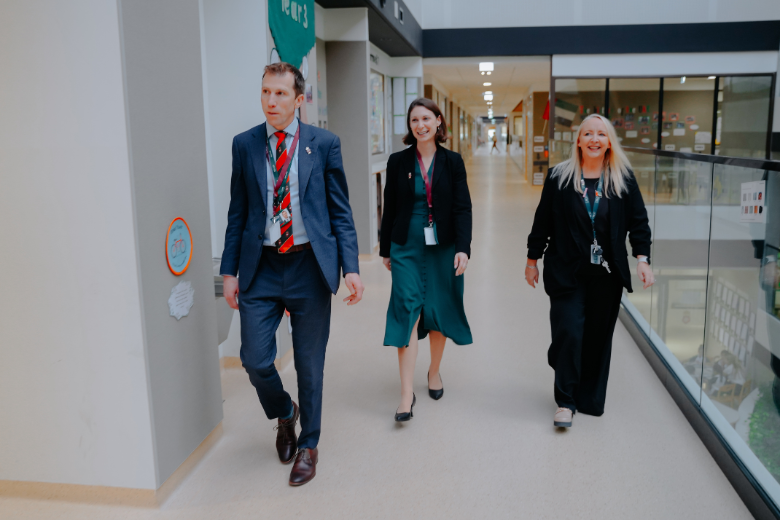 Leadership team at Royal Grammar Guildford Dubai collaborating on strategic school development