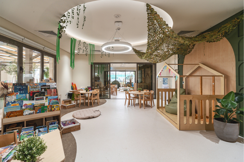 Early Years classroom at Rashid and Latifa School designed with sensory-friendly zones, reading corners, and play spaces