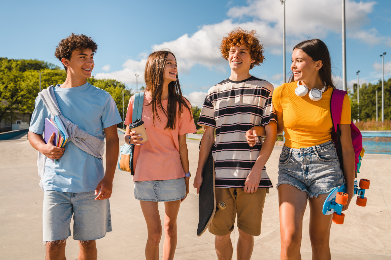 Group of high school students enjoying a global learning experience on an EduVoyage educational trip