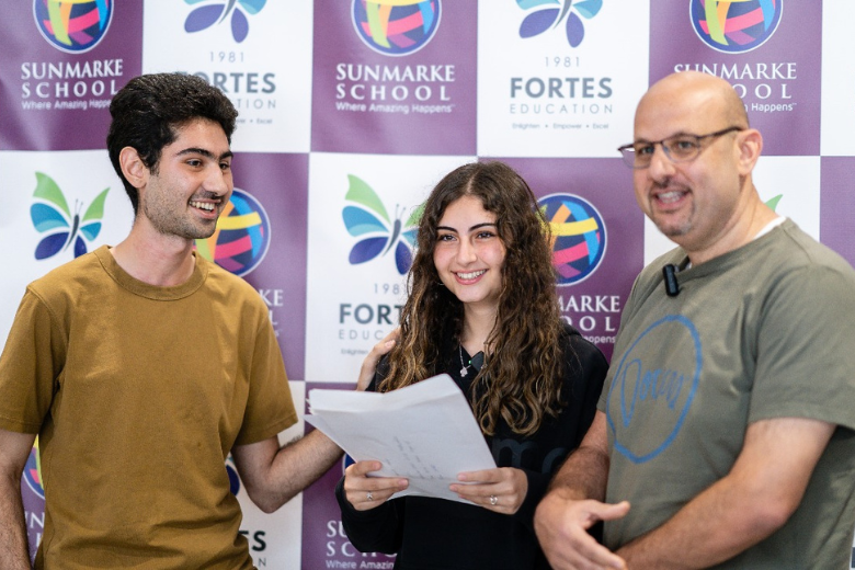Sunmarke School pupil celebrating GCSE results in 2025