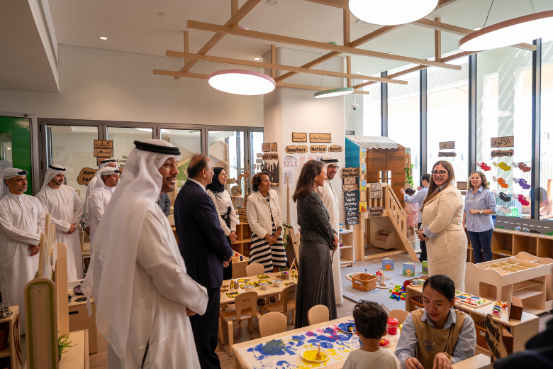 Guests tour the Reggio Emilia-inspired classrooms at Jumeirah International Nurseries Sharjah