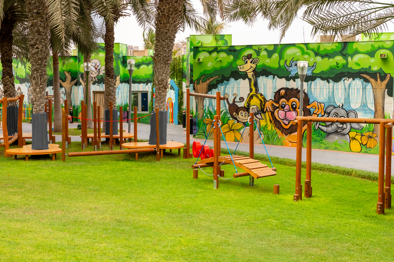 Colourful obstacle park