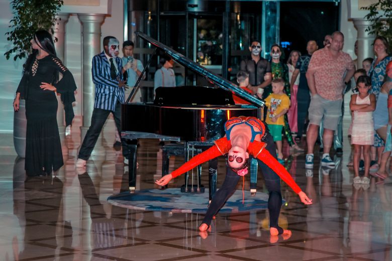 Rave’N dance inspired by Wednesday Addams at Rixos Bab Al Bahr Halloween event