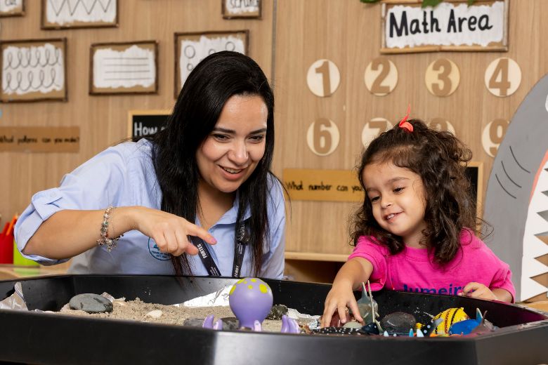 Children take part in music and movement, expressive arts and specialist Arabic and French lessons