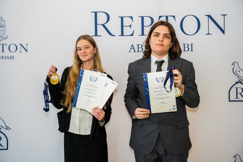 Emel-Louise Sunbourg and Sebastian Zaharia received the prestigious distinction of achieving the Highest Mark in the World