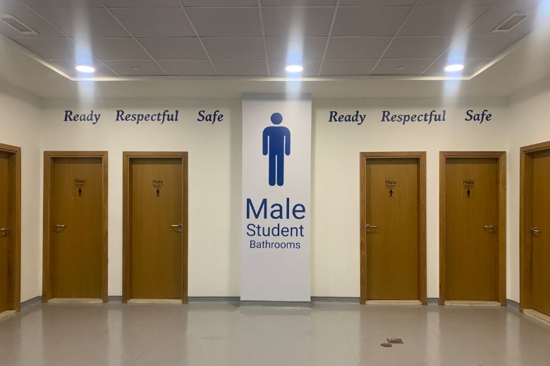 Toilets were redesigned from multi cubicle spaces to single private units, with CCTV monitoring at entry points only.