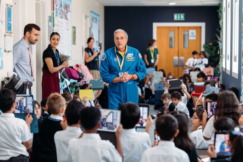 Dr Thomas met pupils across all year groups