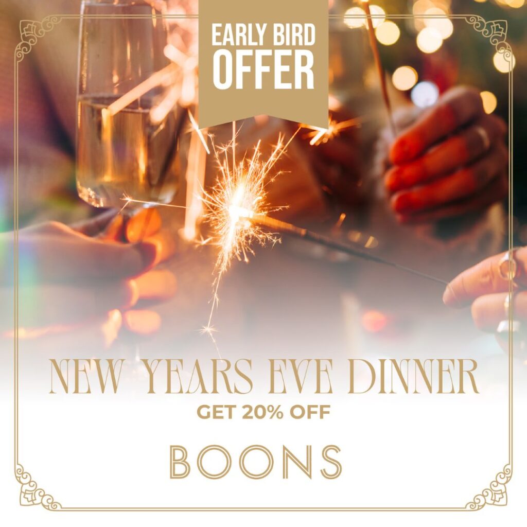 Special Offers on New Year's Eve at Boons