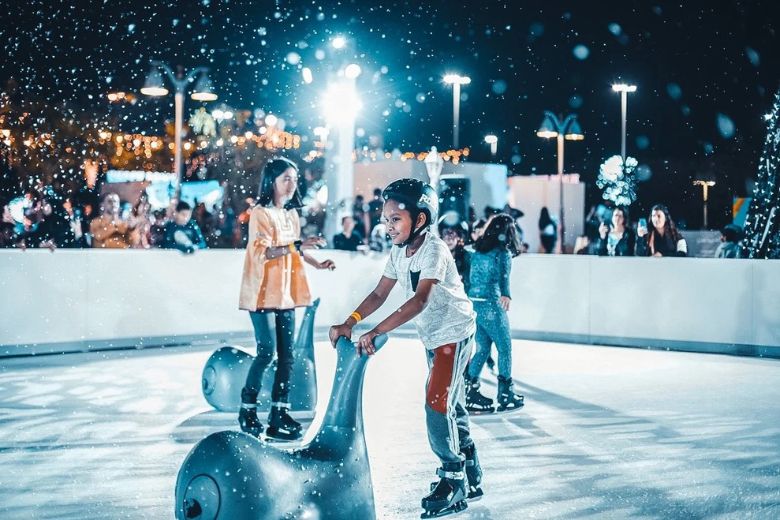 Snowfall Park offers the Winter Sparkle Ice Rink