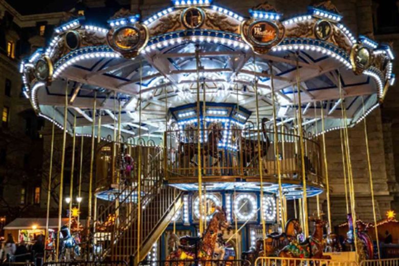 Snowfall Park offers the Santa’s Grand Carousel