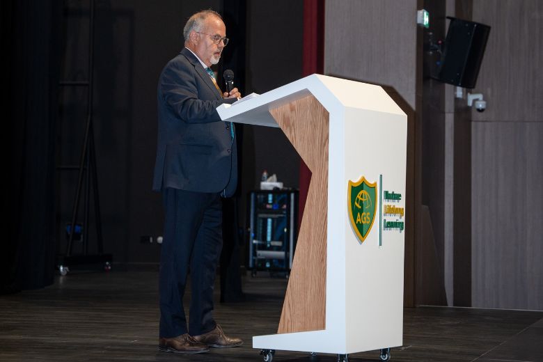 Principal Andrews delivers keynote session at Arcadia Global School