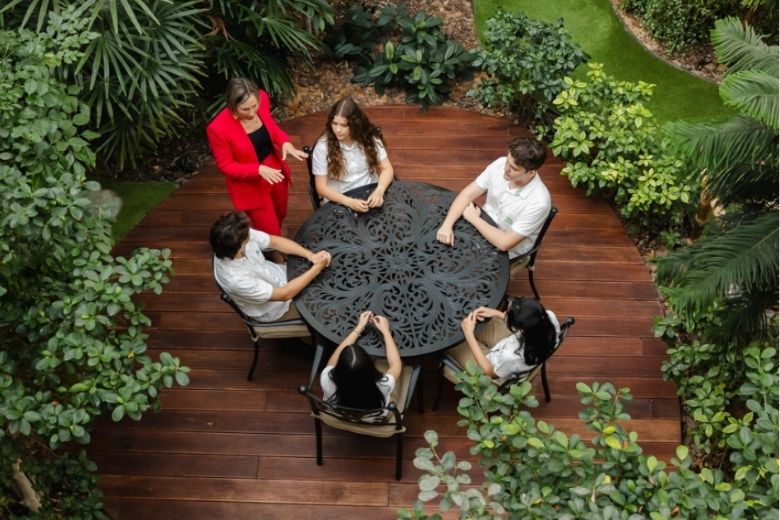 Green outdoor learning spaces at Arbor School Dubai