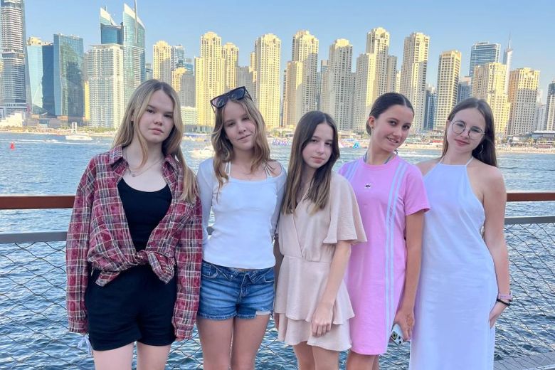 International students participating in activities at BC Dubai Camp