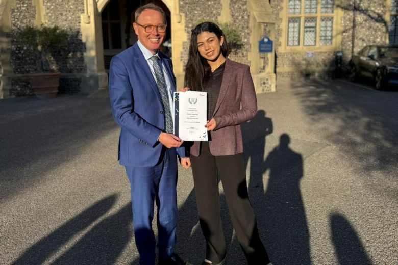 Rudayna Islam Yassin celebrate top Pearson Edexcel GCSE results