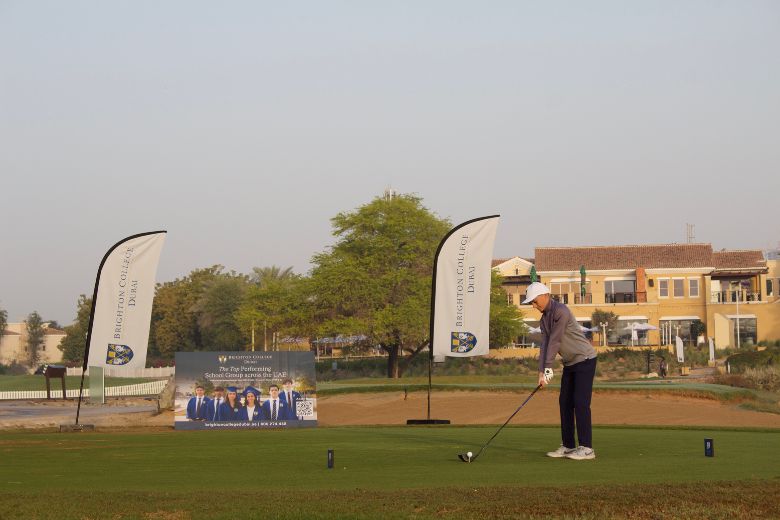 Young golfers competing during Brighton College Dubai Junior Open at Arabian Ranches Golf Club