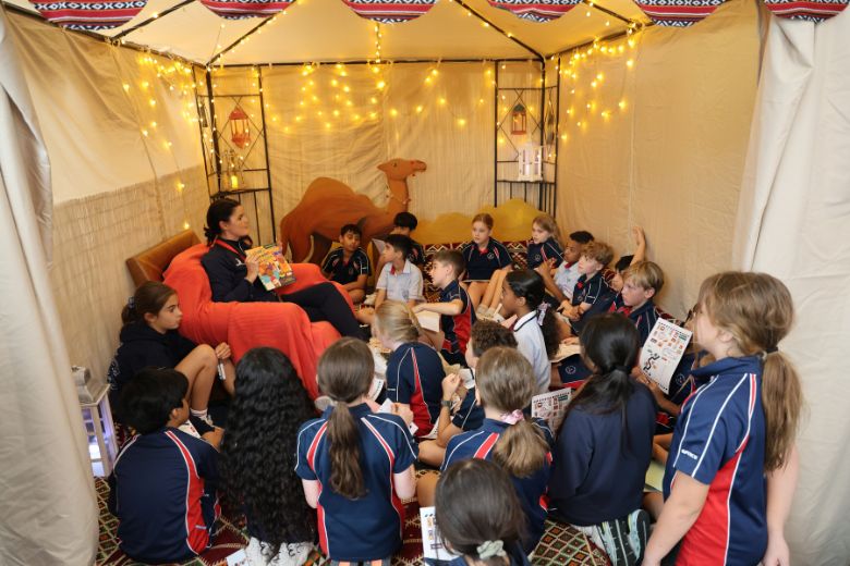 Students participating in Ramadan Souk activities promoting cultural awareness, generosity and community values