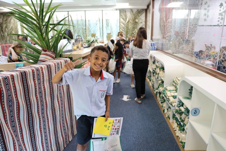 Students exploring Ramadan heritage and values through interactive Souk learning experience