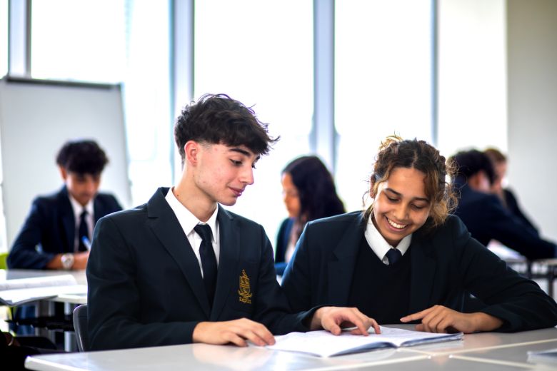 Pupils collaborating during creative and academic activities in a modern learning environment at the school