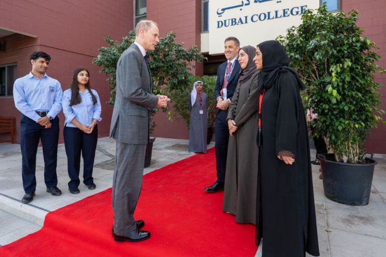 Aisha Miran, Director General of the Knowledge and Human Development Authority welcoming the Duke of Edingburgh