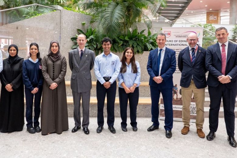 Prince Edward visiting Dubai College welcomed by students and leadership team
