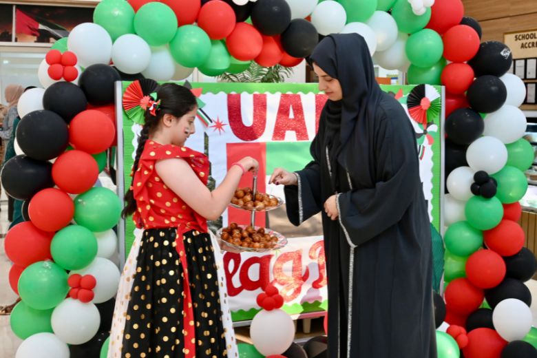 Children participating in cultural activities celebrating UAE heritage