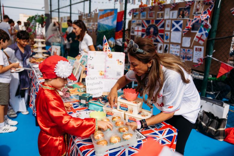 Students and parents participating in a school event at Bloom World Academy Dubai
