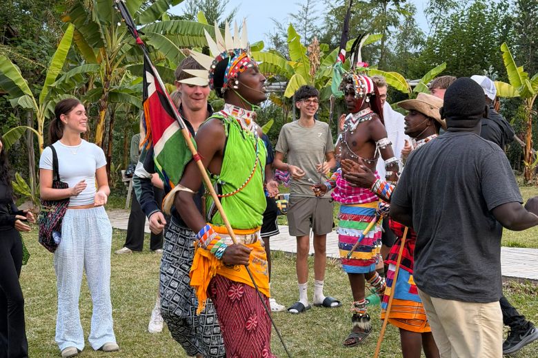 Students taking part in cultural dances