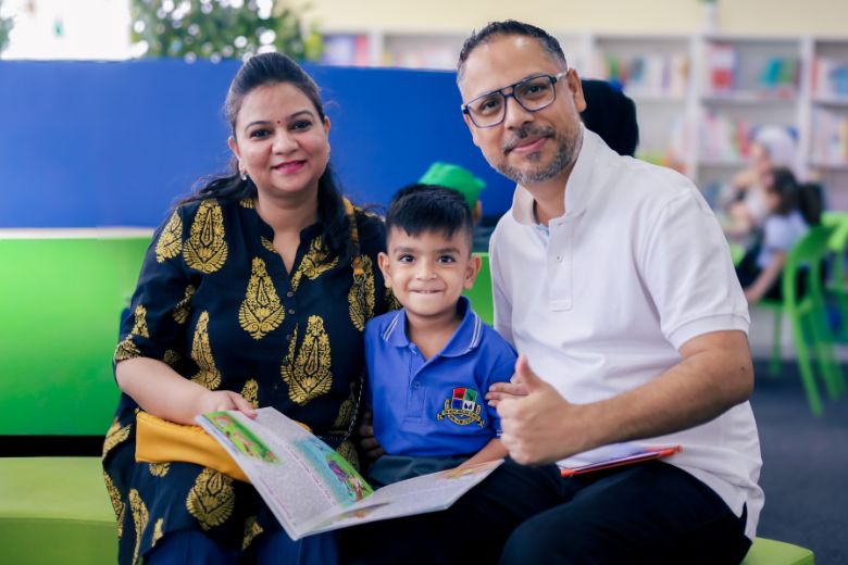 Parent reading session classroom UAE Together We Read initiative