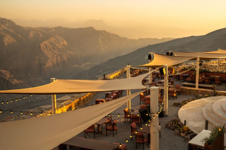 Open-air dining at Red Rock