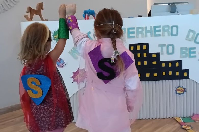Child building confidence through independent play activities
