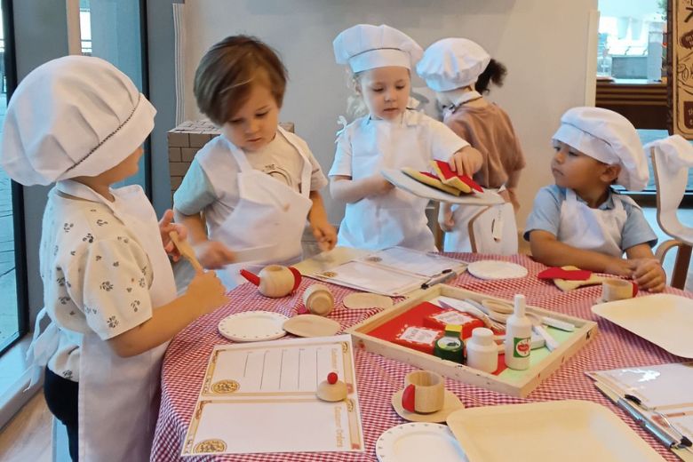 Children exploring and learning through hands on play activities
