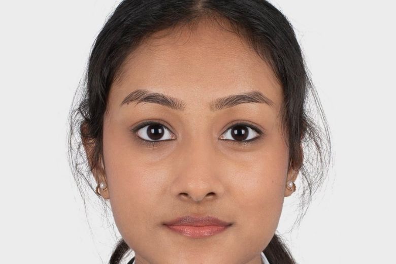 Dhanvi Rajesh, school and Humanities topper at the GEMS Our Own English High School scoring 99.6%