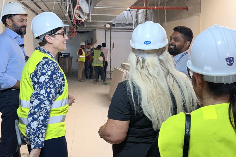 Principal Abigail Fishbourne in conversation during the tour, the ease and enthusiasm with which she talks about the school speaks to how deeply she has shaped it.