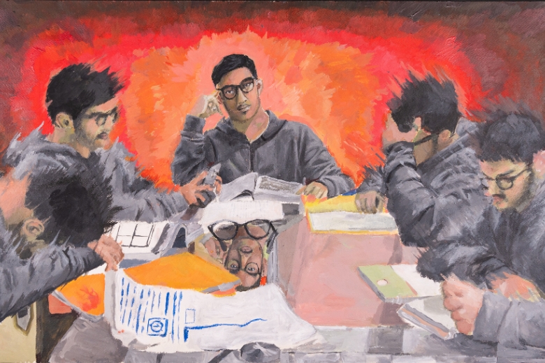 Young artists and designers from Repton Dubai present their work in a professional gallery setting