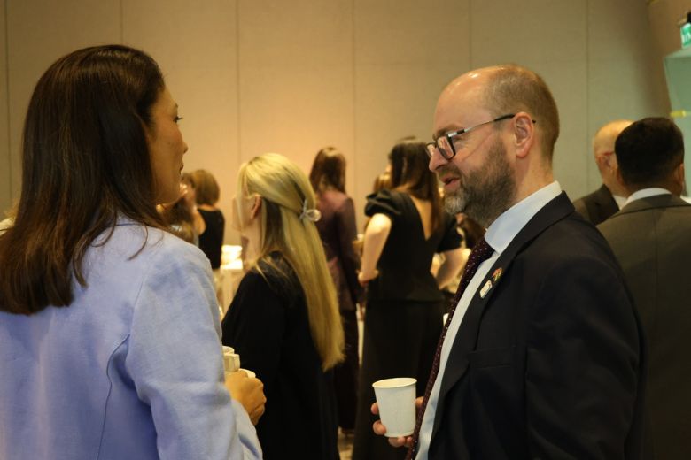 Attendees networking, BCCD AI in education briefing