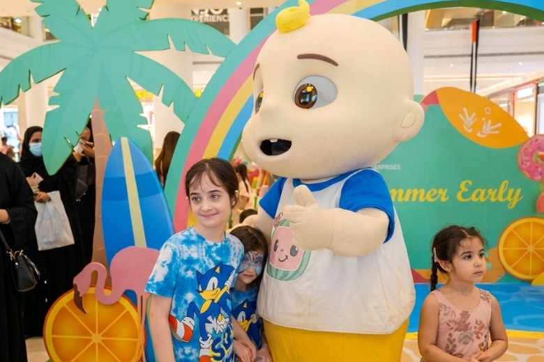 Children meet Cocomelon's JJ and Cody during a weekend appearance at Arabian Center