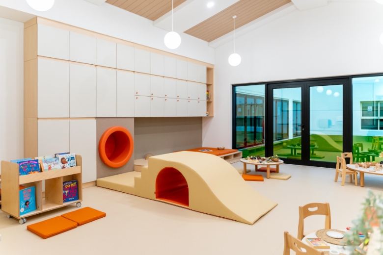 Children explore a bright and engaging Kindergarten classroom at Queen Elizabeth’s School, Dubai Sports City, where wellbeing and learning go hand in hand