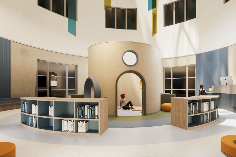 The school library provides students with a quiet and inspiring space for reading, research and independent learning