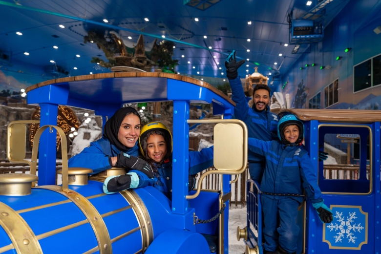 Children explore the snow park attractions at Snow Abu Dhabi